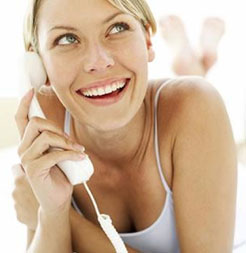 Image of a woman on the phone